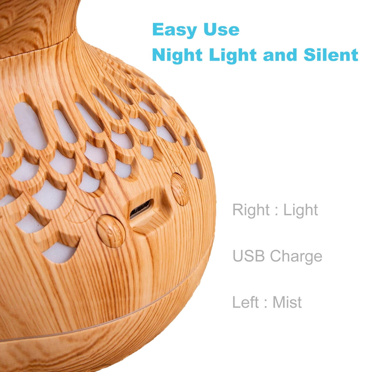 Transform Your Space with the Mini Cool Mist Humidifier - Perfect for Home & Office, 600 Sq Ft Coverage with Soothing Night Light